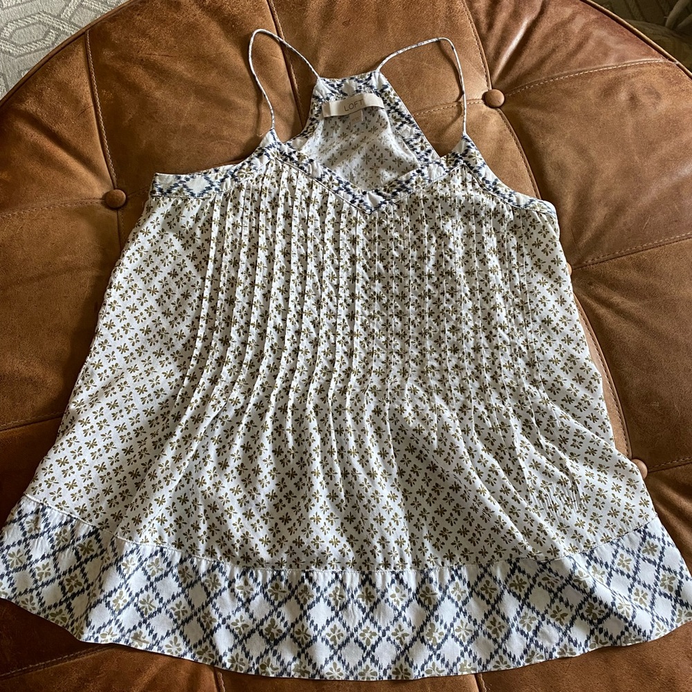 LOFT Cami Pleated Swing Top
